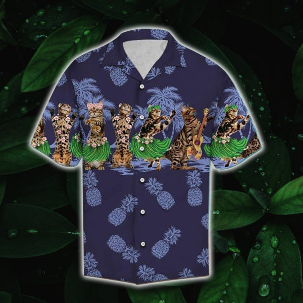 Cat Summer Festival Aloha Hawaiian Shirt Summer Hawaiian Product Photo