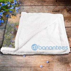 Cats And Flowers Paint Art Sherpa Blanket Product Photo