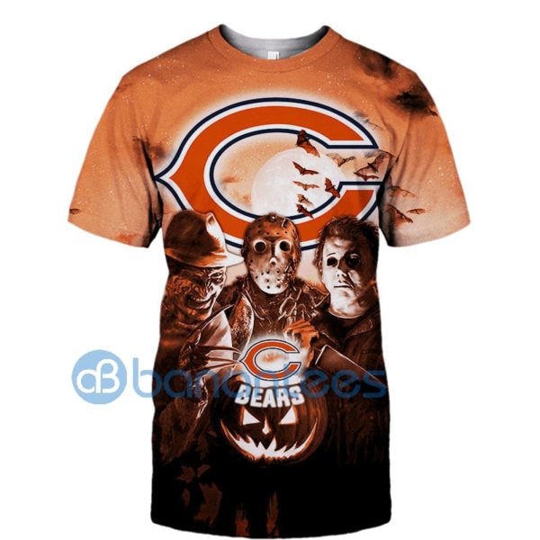 Chicago Bears Halloween Horror Night Full Printed 3D T Shirt Product Photo