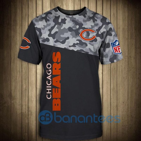 Chicago Bears Military Short Sleeve 3D T Shirt Product Photo