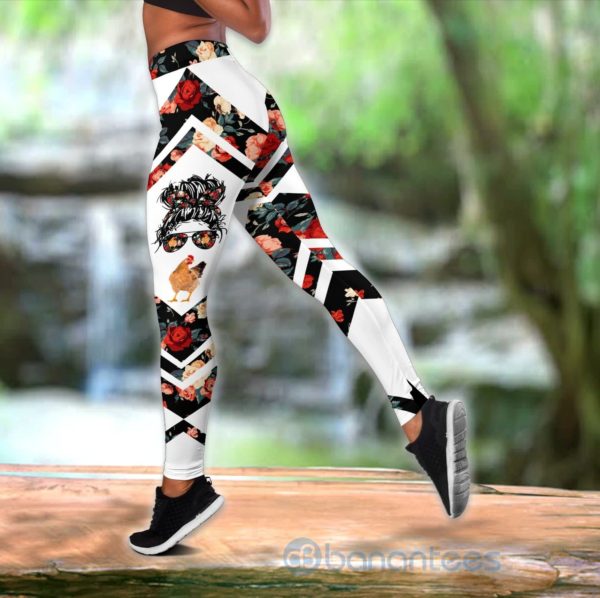Chicken Mom Tank Top Legging Set Outfit Product Photo