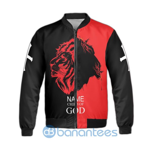 Child Of God Jesus Is My God Christian Religious Fleece Bomber Jacket Product Photo