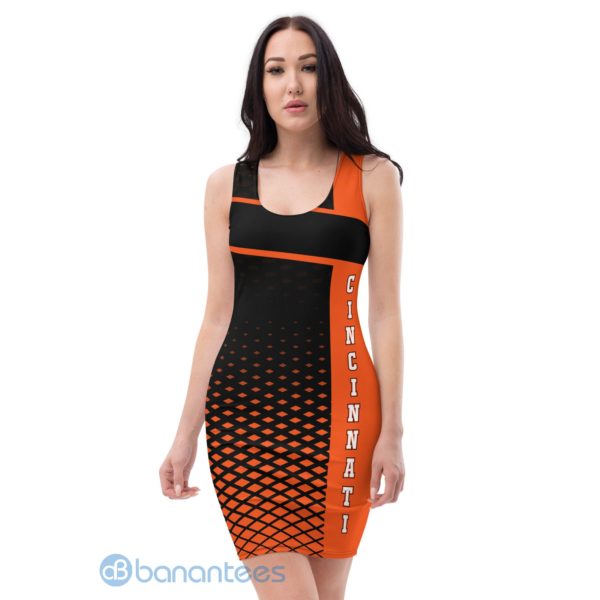Cincinnati Fashion Black Orange Racerback Dress For Women Product Photo
