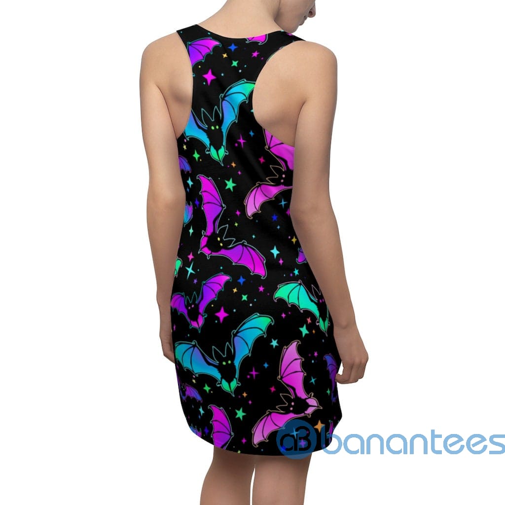colorful-bats-seamless-pattern-black-racerback-dress-for-women-3-rY4Cp.jpg Colorful Bats Seamless Pattern Black Racerback Dress For Women Product Photo