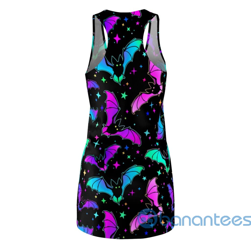 colorful-bats-seamless-pattern-black-racerback-dress-for-women-5-zkaws.jpg Colorful Bats Seamless Pattern Black Racerback Dress For Women Product Photo