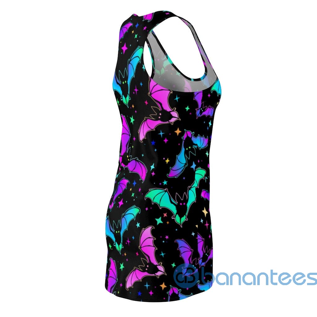 colorful-bats-seamless-pattern-black-racerback-dress-for-women-7-wDf8U.jpg Colorful Bats Seamless Pattern Black Racerback Dress For Women Product Photo