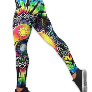 Connecting Elements Yoga Hollow Tank And Legging Outfit Product Photo
