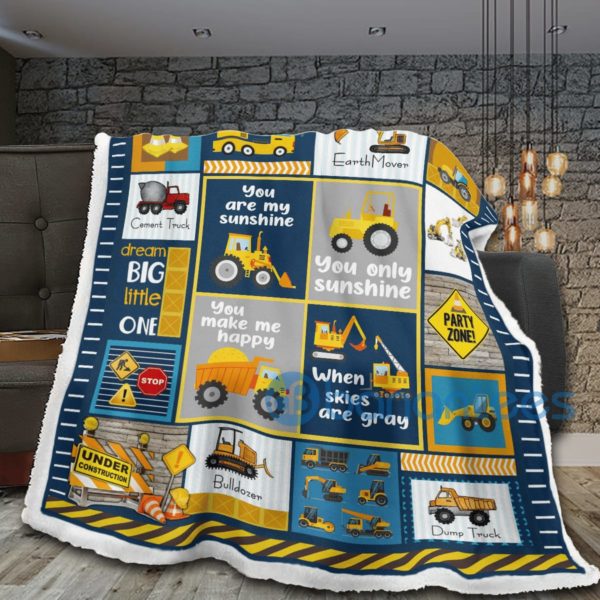 Construction Worker Under Construction Sherpa Blanket Product Photo