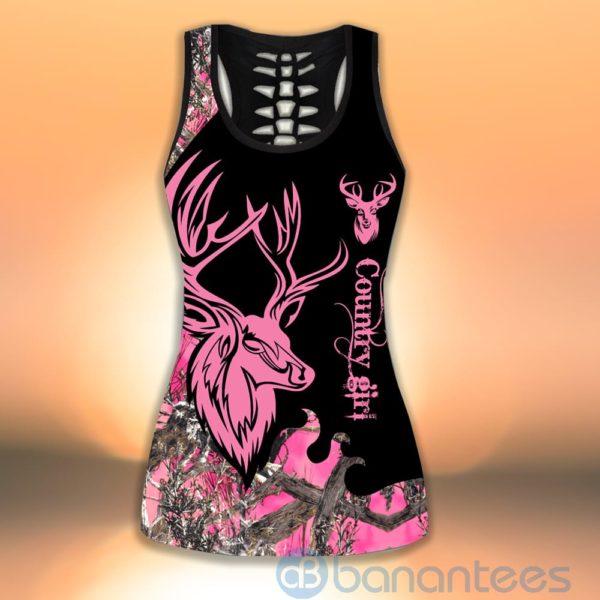 Country Girl Pink Tank Top Legging Set Outfit Product Photo