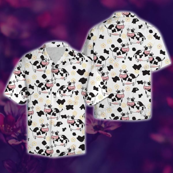 Cow Chemise Hawaii Shirt Summer Hawaiian Product Photo