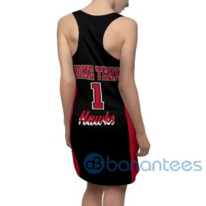 Custom Name Fashion Hawks Basketball Bunny Themed Racerback Dress Product Photo