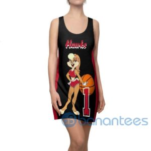 Custom Name Fashion Hawks Basketball Bunny Themed Racerback Dress Product Photo