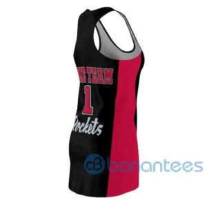 Custom Name Fashion Rockets Basketball Bunny Themed Racerback Dress Product Photo