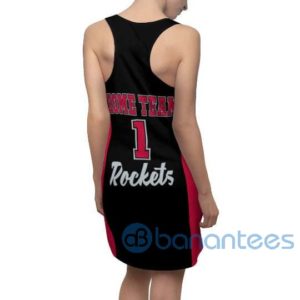 Custom Name Fashion Rockets Basketball Bunny Themed Racerback Dress Product Photo