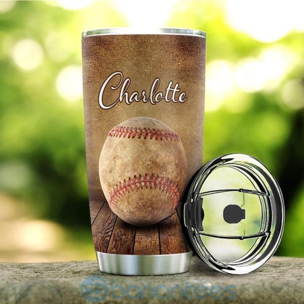 Custom Name Gift For Dad Baseball Pitch Grips Tumbler Product Photo