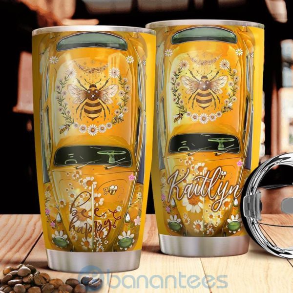 Custom Name Gift For Dad Bee Car Tumbler Product Photo