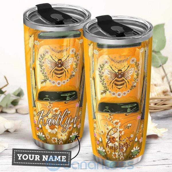 Custom Name Gift For Dad Bee Car Tumbler Product Photo