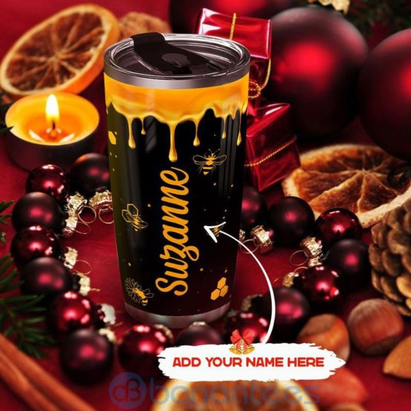 Custom Name Gift For Dad Bee Keeper Label Tumbler Product Photo