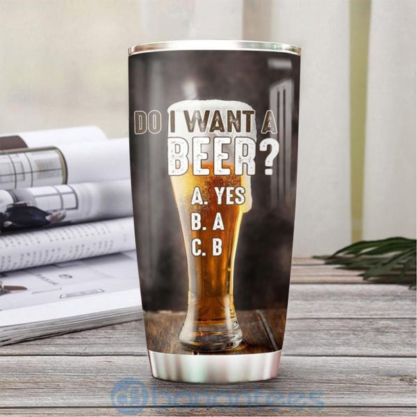 Custom Name Gift For Dad Beer Question Tumbler Product Photo
