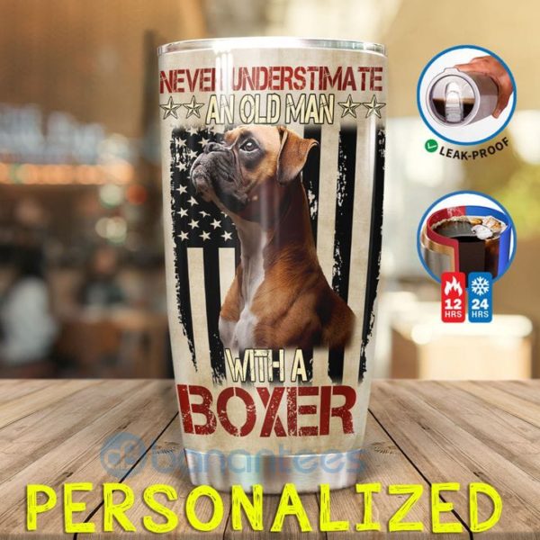 Custom Name Gift For Dad Best Ever Boxer Dad Ever Tumbler Product Photo