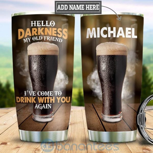 Custom Name Gift For Dad Black Beer Stout Tumbler Product Photo