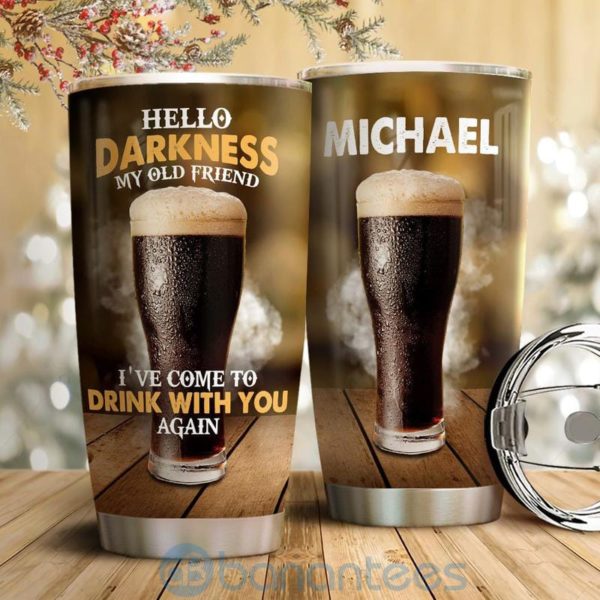 Custom Name Gift For Dad Black Beer Stout Tumbler Product Photo