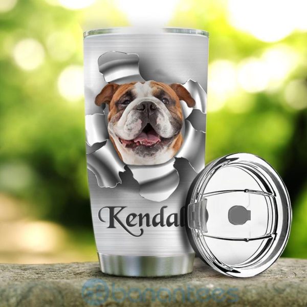 Custom Name Gift For Dad Bulldog Break Tumbler Product Photo