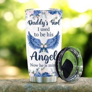 Custom Name Gift For Dad Butterfly Daddy Girl Tumbler Product Photo