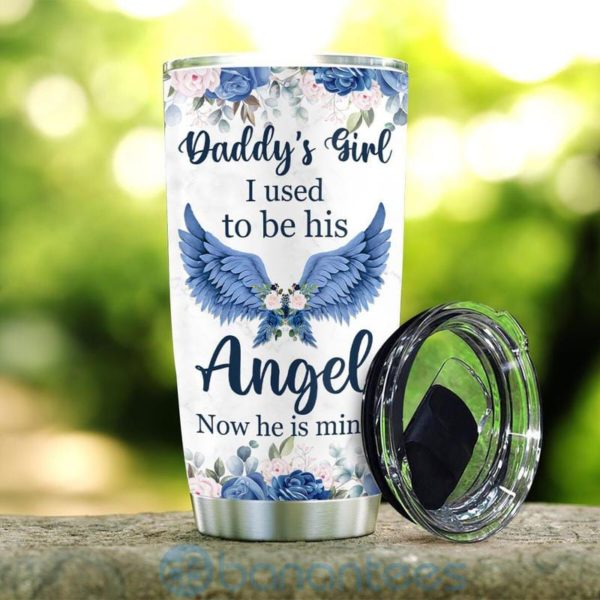 Custom Name Gift For Dad Butterfly Daddy Girl Tumbler Product Photo