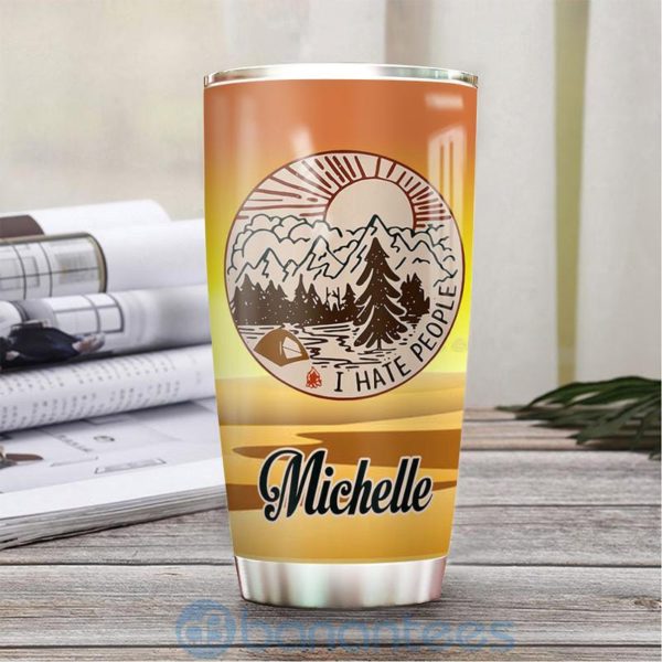 Custom Name Gift For Dad Camping Bear Beer Tumbler Product Photo