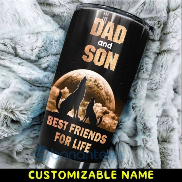 Custom Name Gift For Dad Dad And Son Best Friends For Life Tumbler Product Photo