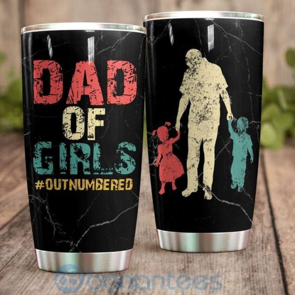 Custom Name Gift For Dad Dad Of Girls Tumbler Product Photo