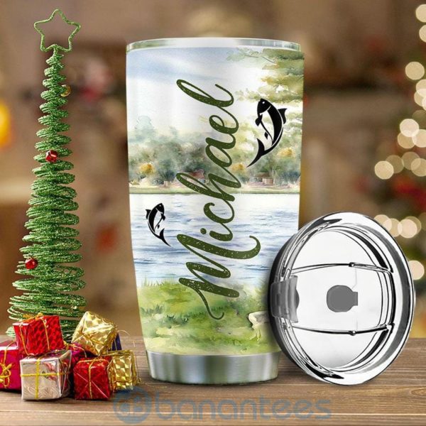 Custom Name Gift For Dad Dad Son Fishing Partner Tumbler Product Photo