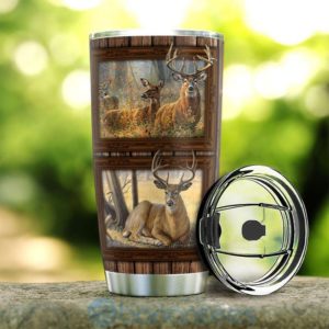 Custom Name Gift For Dad Deer Hunting Tumbler Product Photo