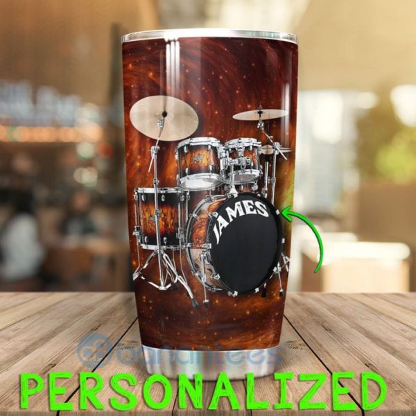 Custom Name Gift For Dad Drummer Dad Tumbler Product Photo