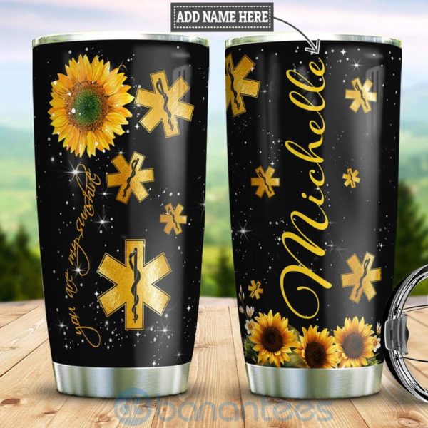 Custom Name Gift For Dad EMS Sunflower Tumbler Product Photo
