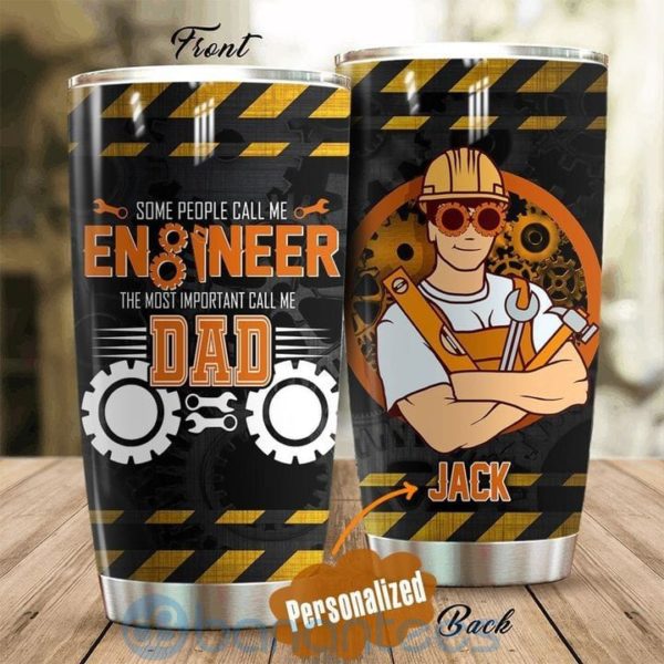Custom Name Gift For Dad Engineer Dad Tumbler Product Photo