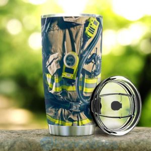 Custom Name Gift For Dad Firefighter Facts Tumbler Product Photo