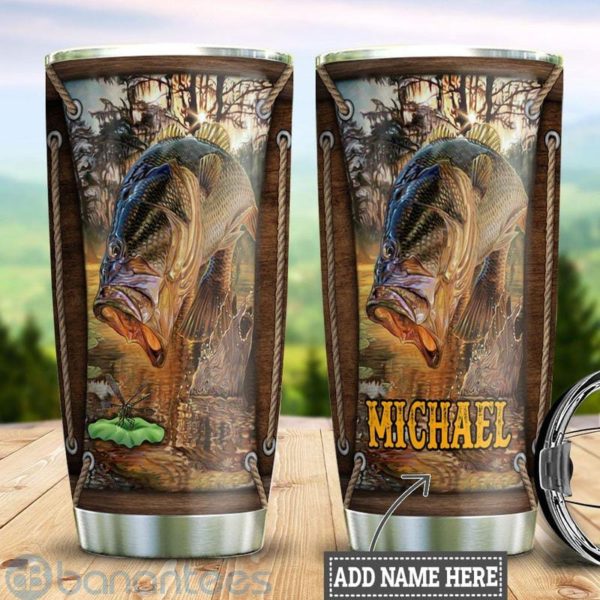 Custom Name Gift For Dad Fishing Lodge Tumbler Product Photo