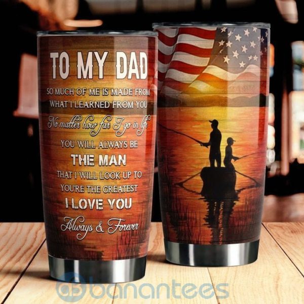 Custom Name Gift For Dad Fishing Time With Son Tumbler Product Photo
