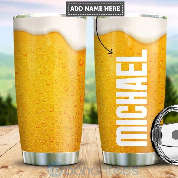 Custom Name Gift For Dad Full Of Beer Tumbler Product Photo