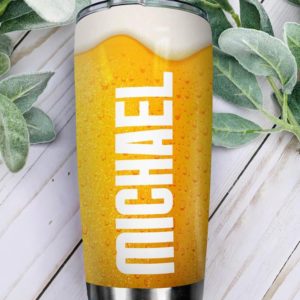 Custom Name Gift For Dad Full Of Beer Tumbler Product Photo