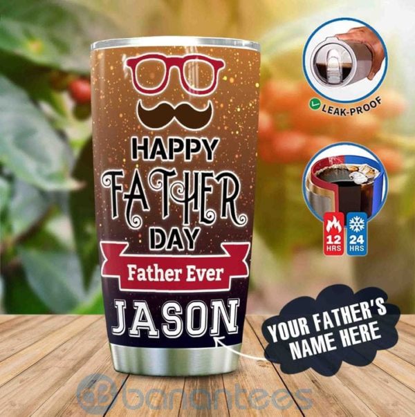 Custom Name Gift For Dad Happy Father's Day Tumbler Product Photo