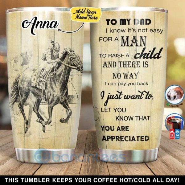 Custom Name Gift For Dad Horse You Are Appreciated Tumbler Product Photo