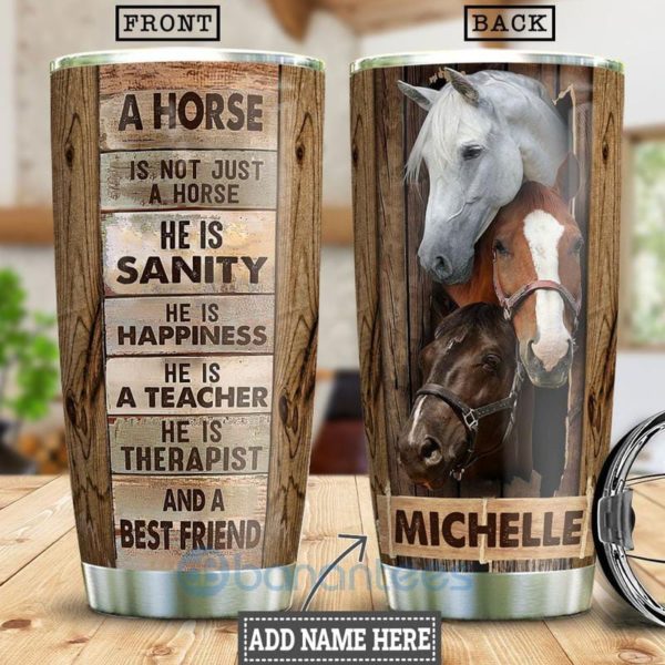Custom Name Gift For Dad Horses Best Friend Tumbler Product Photo