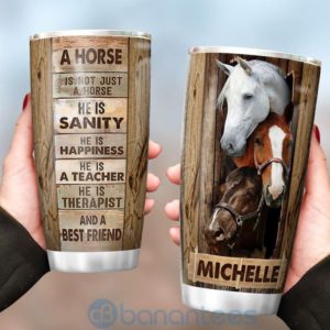 Custom Name Gift For Dad Horses Best Friend Tumbler Product Photo