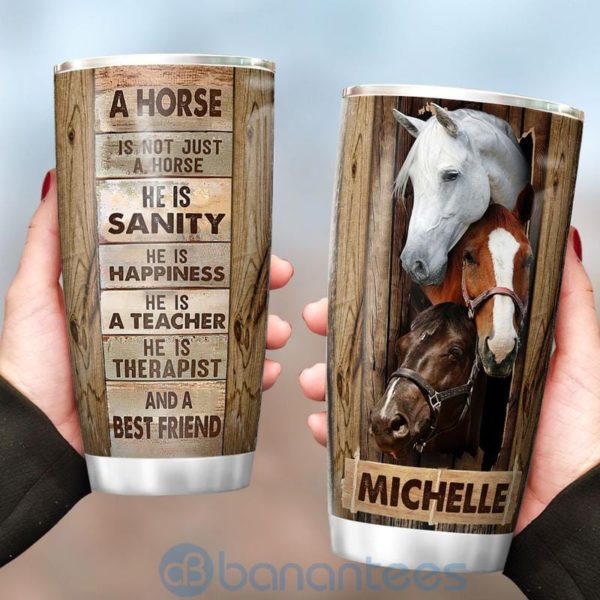 Custom Name Gift For Dad Horses Best Friend Tumbler Product Photo