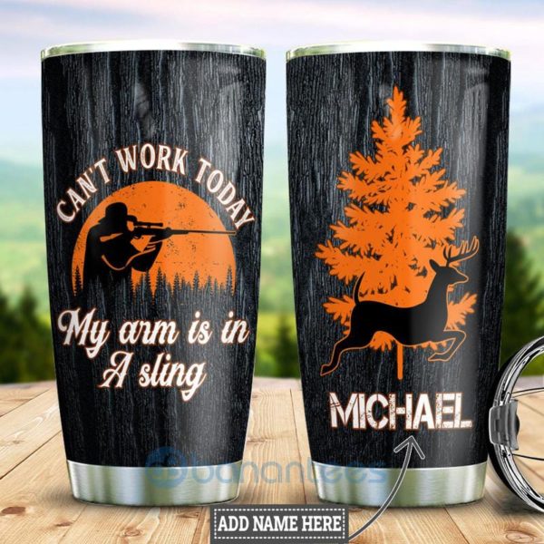 Custom Name Gift For Dad Hunting A Sling Tumbler Product Photo