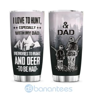 Custom Name Gift For Dad Hunting Dad And Son Tumbler Product Photo