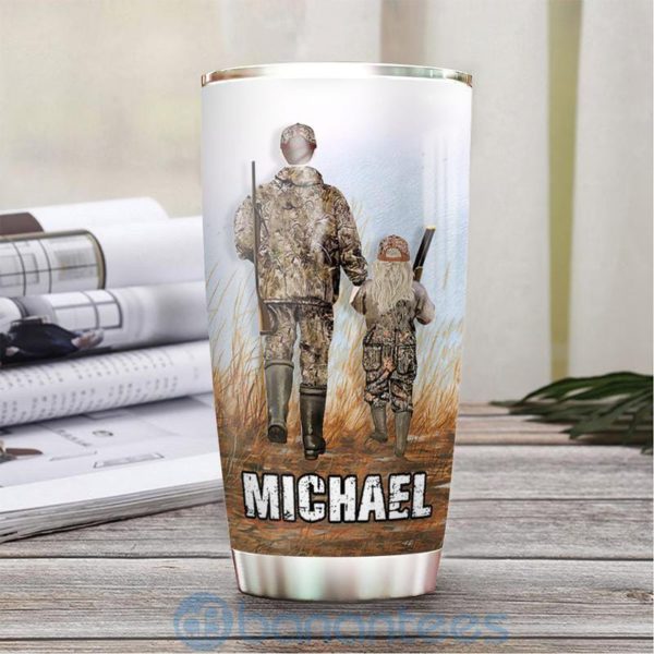 Custom Name Gift For Dad Hunting Daughter To Dad Tumbler Product Photo